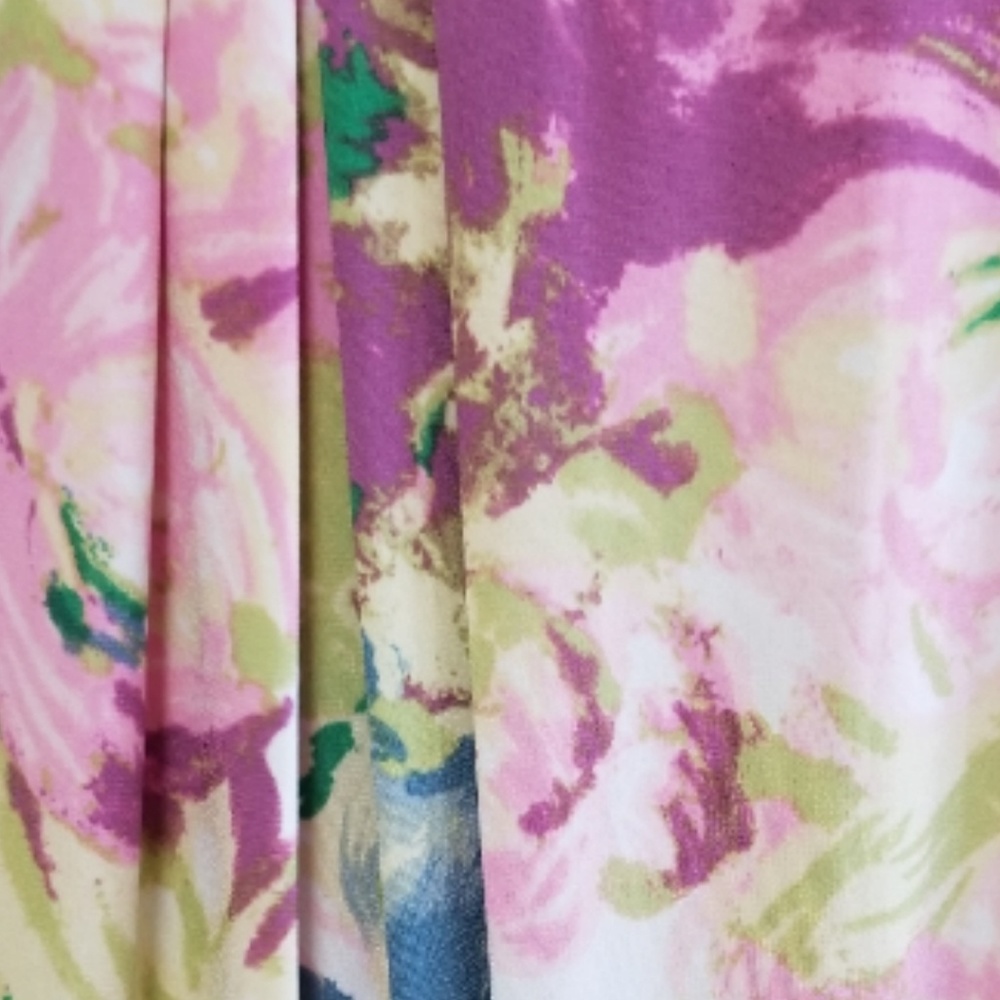 🆕️⬇️🎉HOST PICK🎉 BCBGMaxAzria Pink Floral Watercolor Wrap Dress - Picture 8 of 8